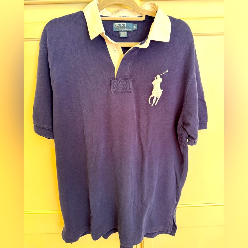Polo by Ralph Lauren Men's Navy Blue Polo Shirt